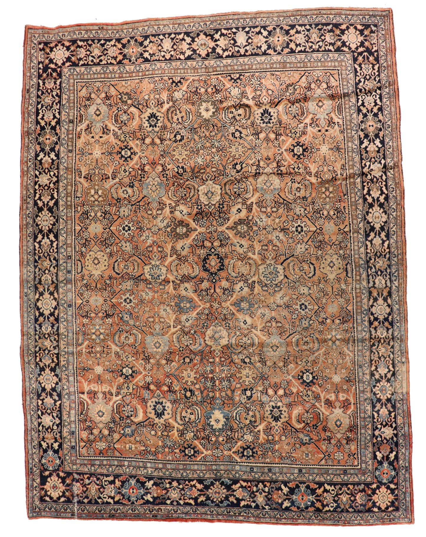 9 x 12 - Mahal Antique/Wool All Over Rectangle - Hand Knotted Rug