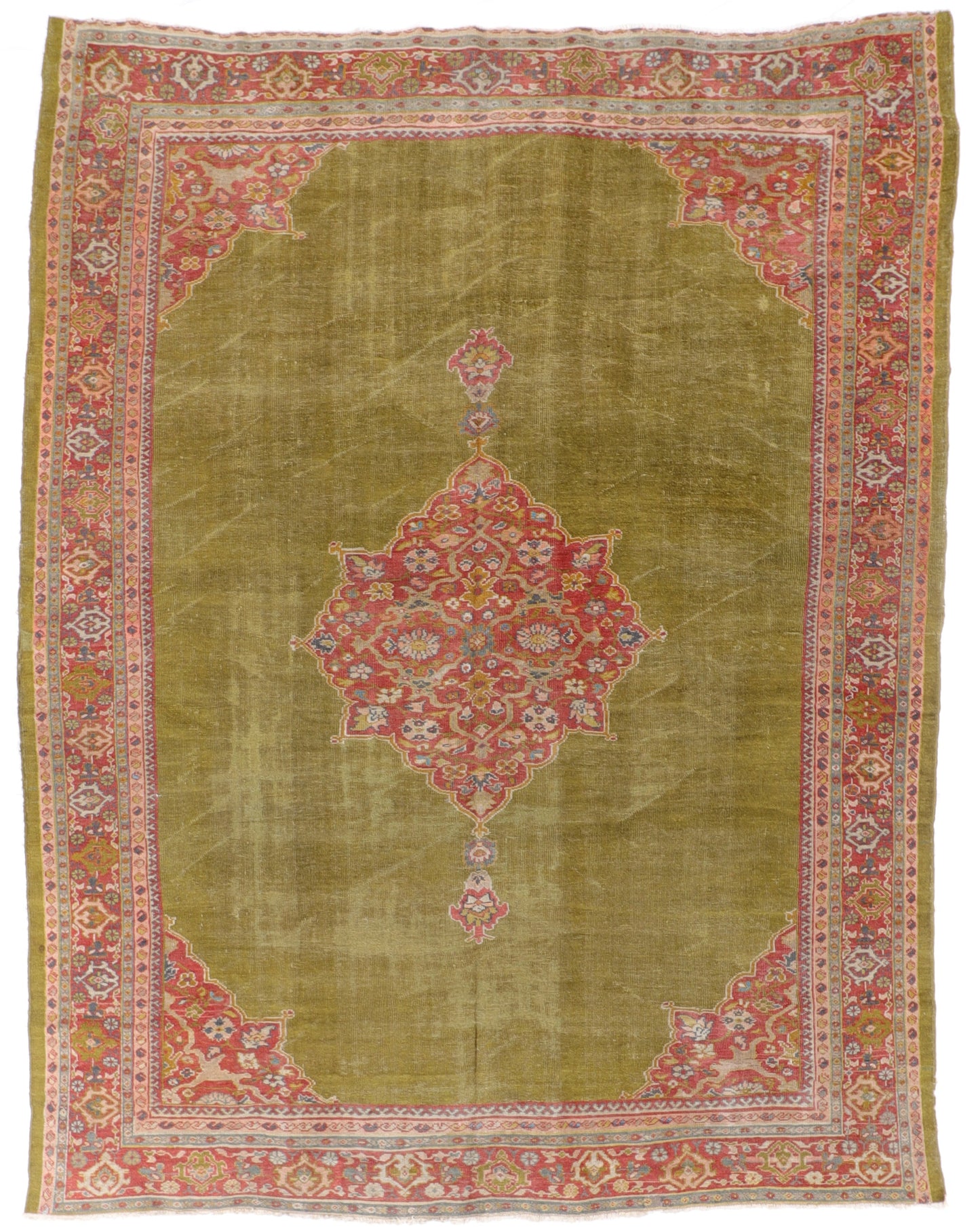 9x12 - Mahal Fine/Wool All Over Rectangle - Hand Knotted Rug