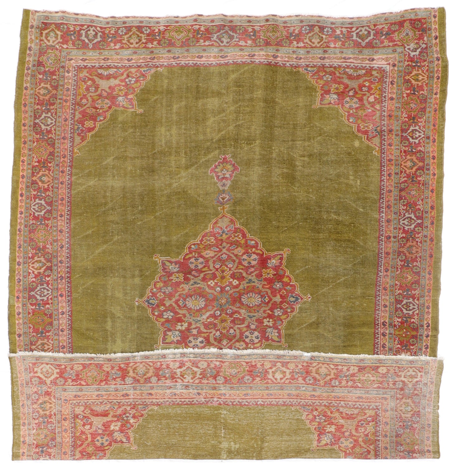 9x12 - Mahal Fine/Wool All Over Rectangle - Hand Knotted Rug
