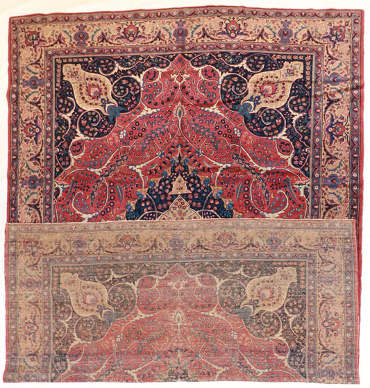 11 x 16 - Tabriz Fine All Over Rectangle - Hand Knotted Rug — 11661
