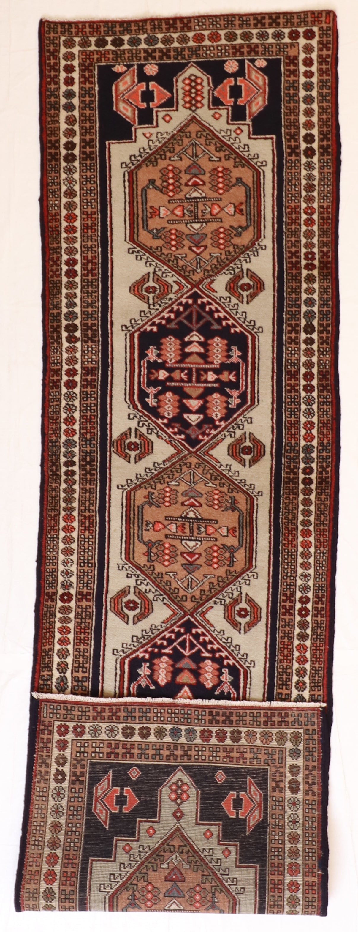 Runner - Ardabil Fine Geometric Rectangle - Hand Knotted Rug