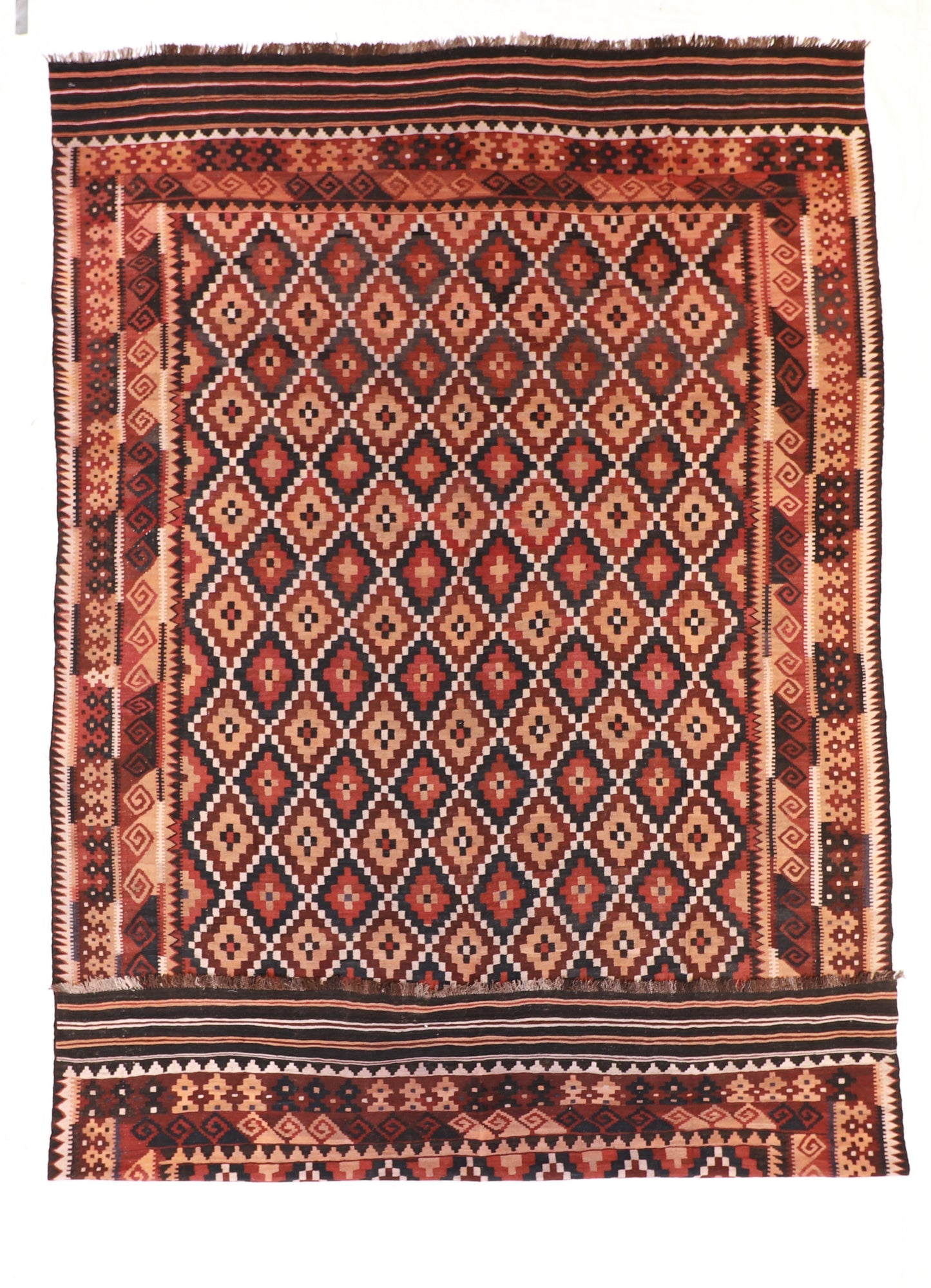 Oversized - Kilim Wool Geometric Rectangle - Hand Knotted Rug