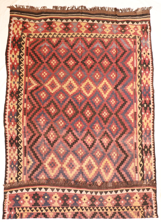 10x14 - Kilim Wool Al Over Rectangle - Hand Knotted Rug