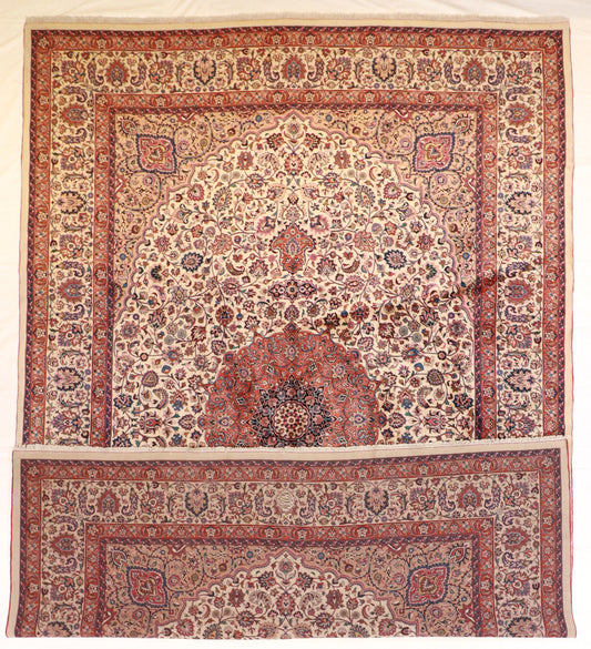 11 x 16 - Mashad Fine/Wool/S.Antique All Over Rectangle - Hand Knotted Rug — 14146
