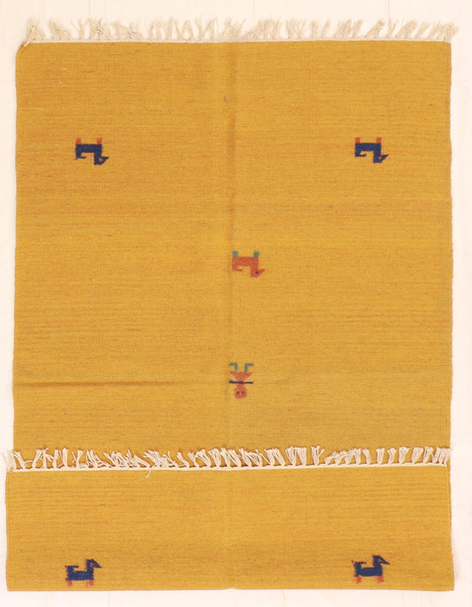 4x6 - Fine Kilim Rectangle - Hand Knotted Rug — 18667