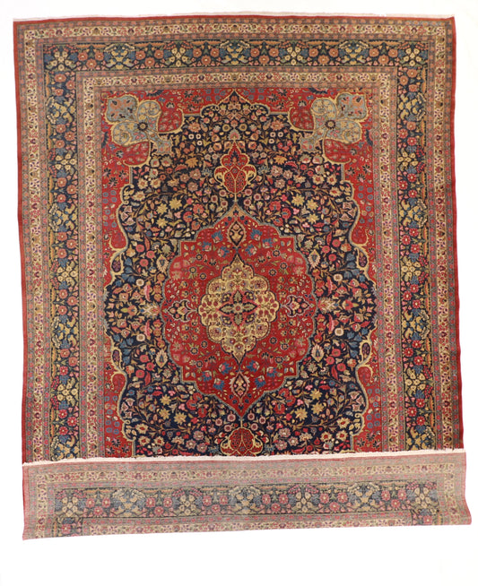 10x14 - Tabriz Antique Floral Rectangle - Hand Knotted Rug