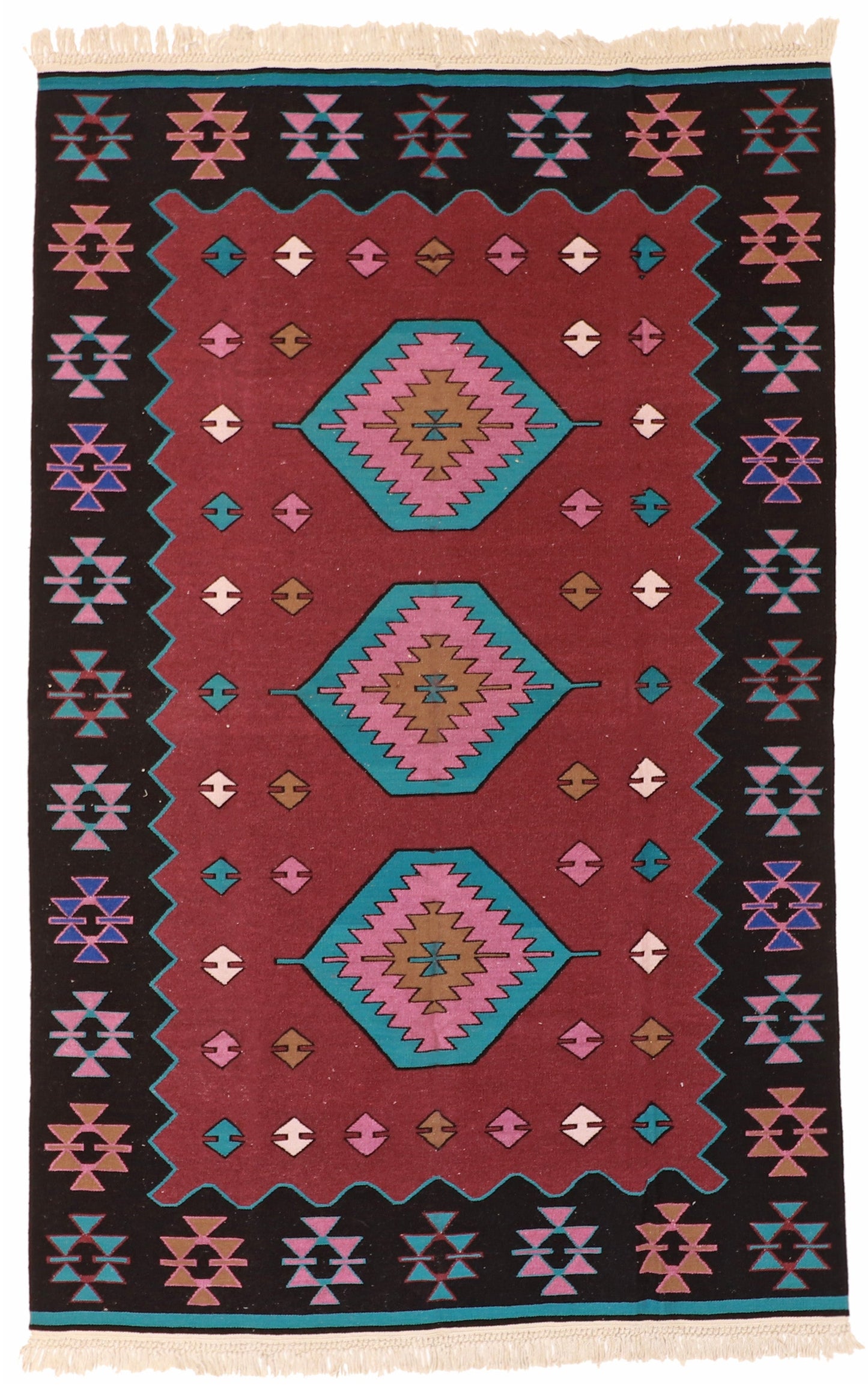 5x7 - Kilim Fine/Wool All Over Rectangle - Hand Knotted Rug