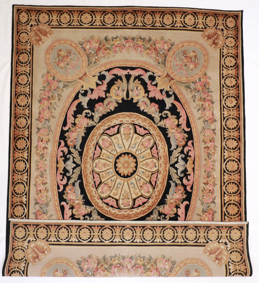 8x10 - Savoneri Wool All Over Rectangle - Hand Knotted Rug — 19548