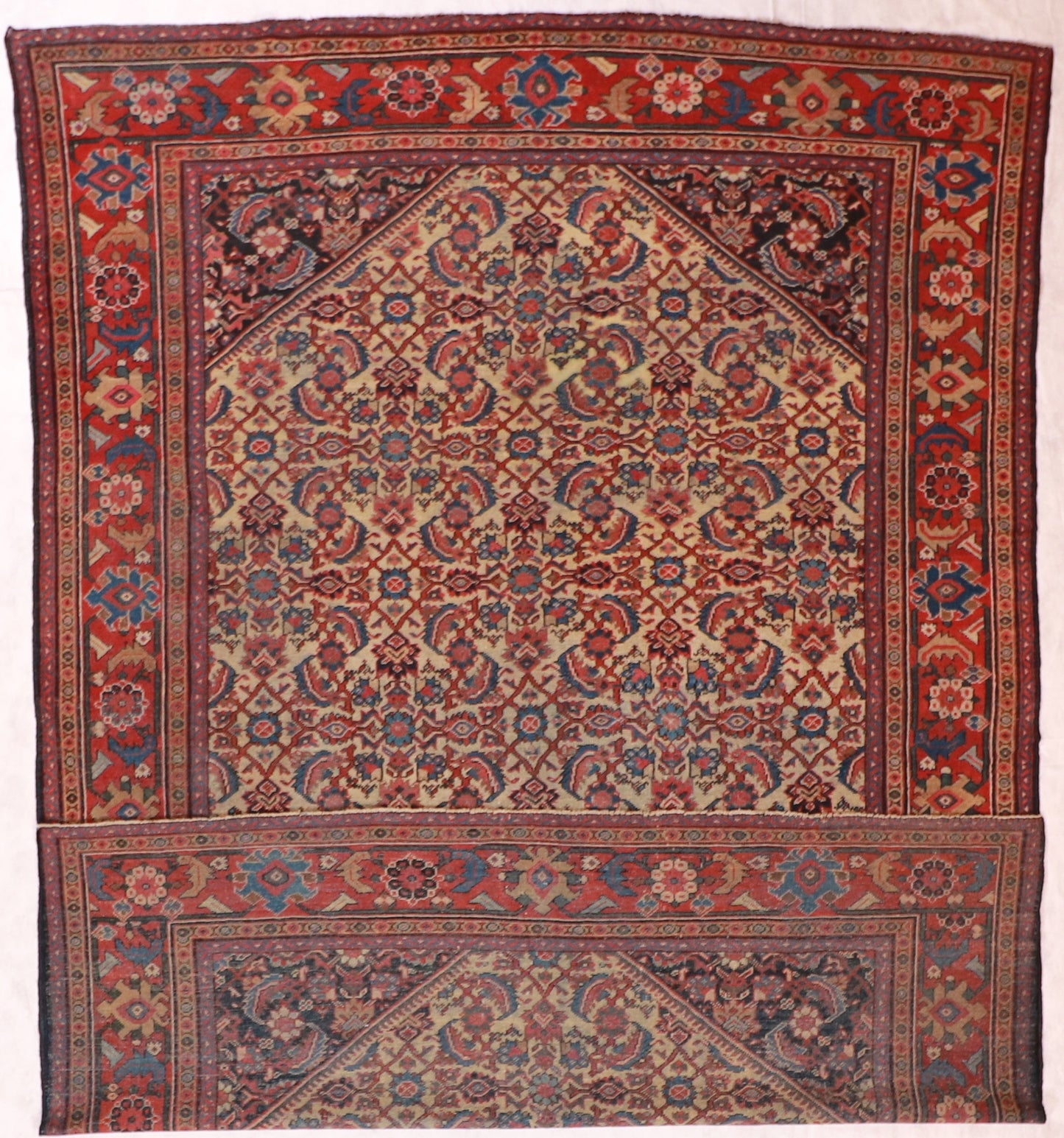 9 x 12 - Mahal Antique/Wool All Over Rectangle - Hand Knotted Rug