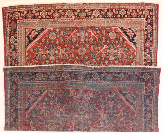 9 x 12 - Mahal Antique/Wool All Over Rectangle - Hand Knotted Rug — 20101