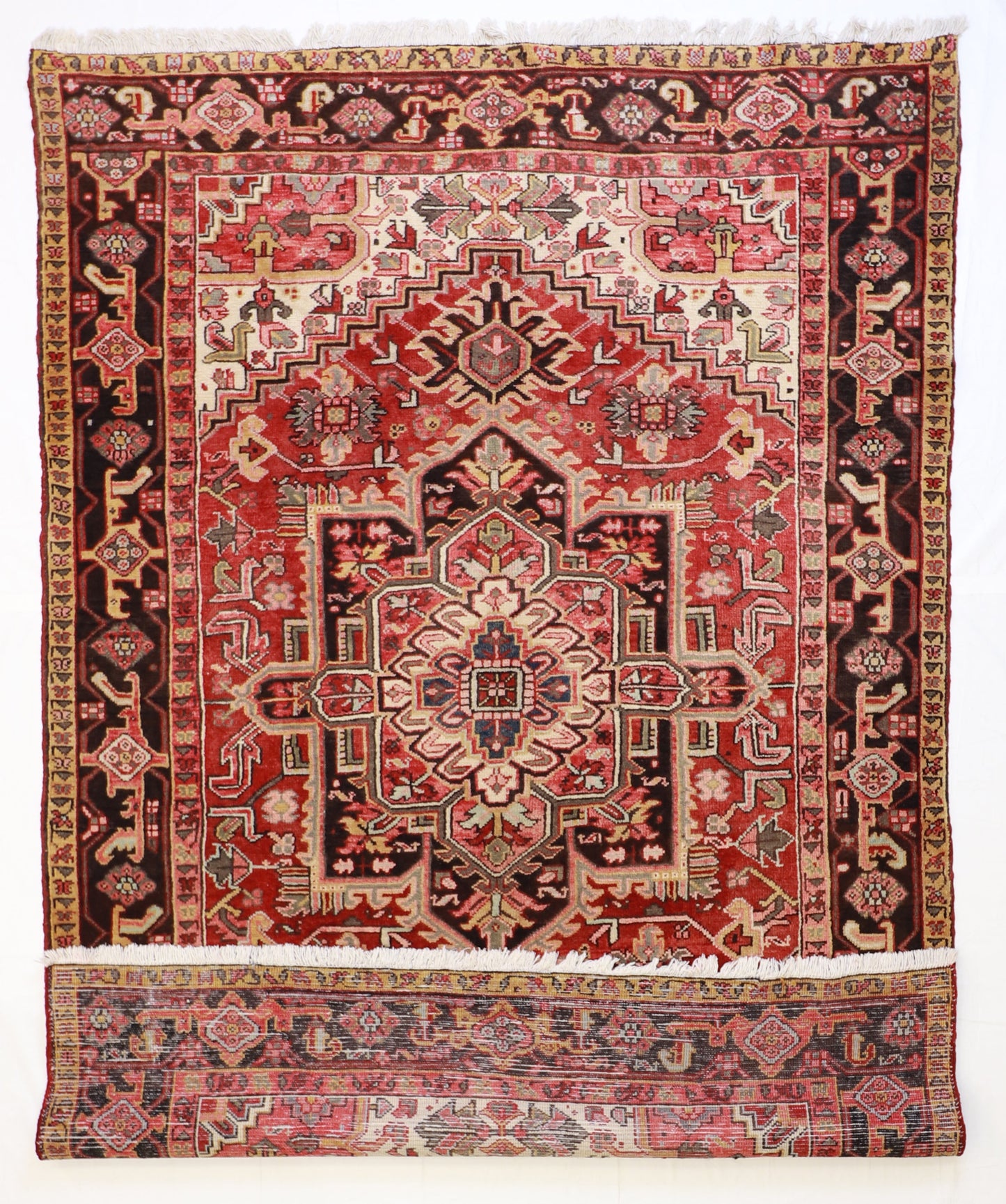 7x10 - Heriz Fine Geometric Rectangle - Hand Knotted Rug