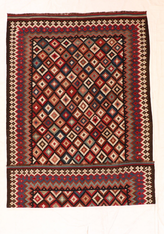 6x9 - Kilim S.Antique/Wool Geometric Rectangle - Hand Knotted Rug