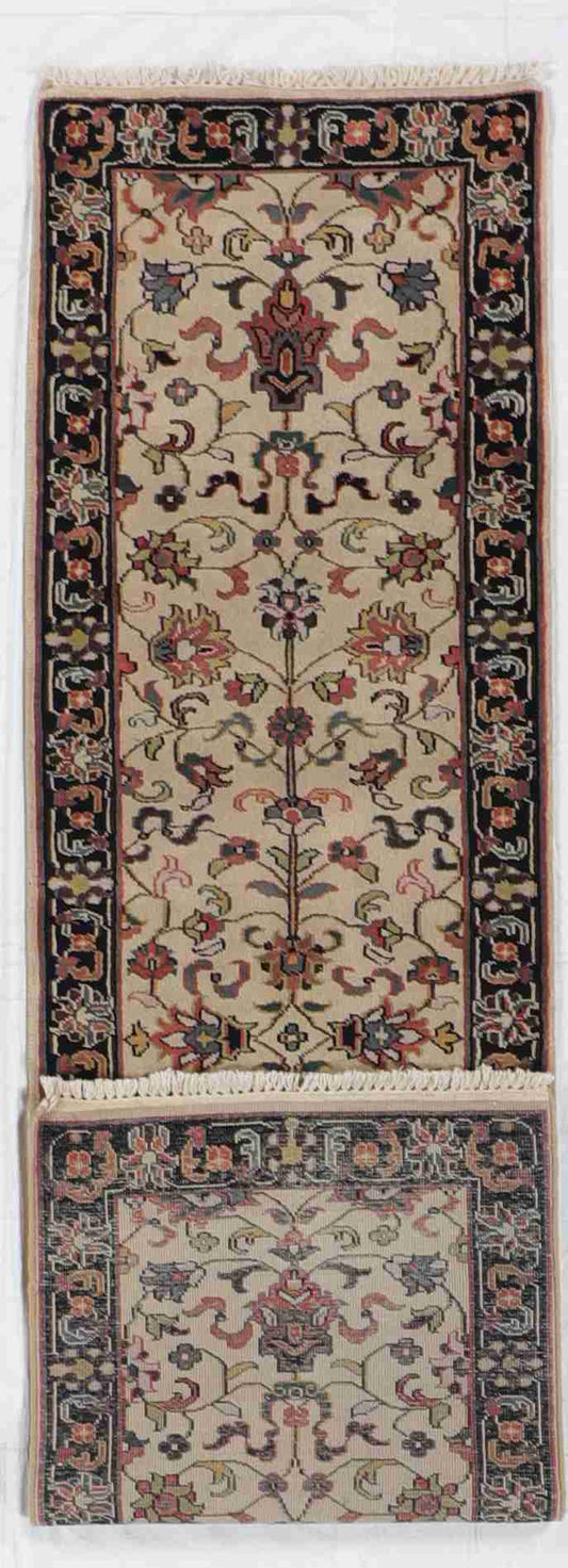 W 2.9 L 9.8 Mahal Runner 100% Wool Hand-Woven All Over Design - 22875