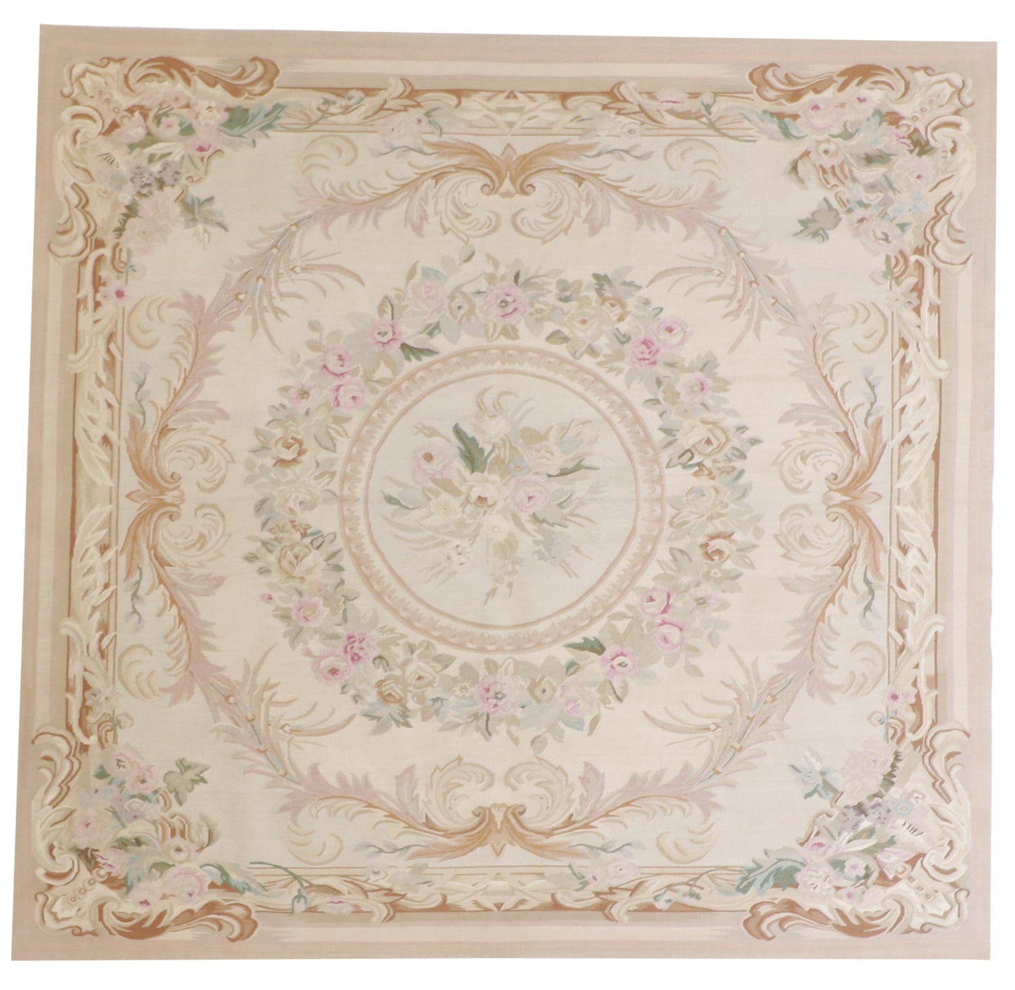 Square - Tabriz Fine/Silk All Over - Hand Knotted Rug
