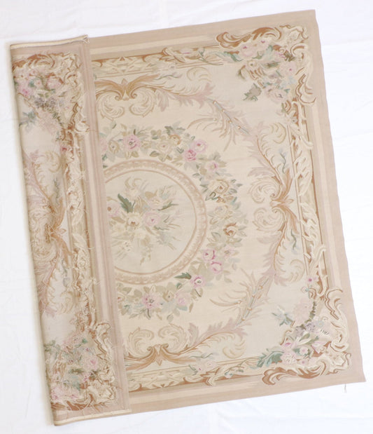 Square - Aubusson Wool All Over Rectangle - Hand Knotted Rug