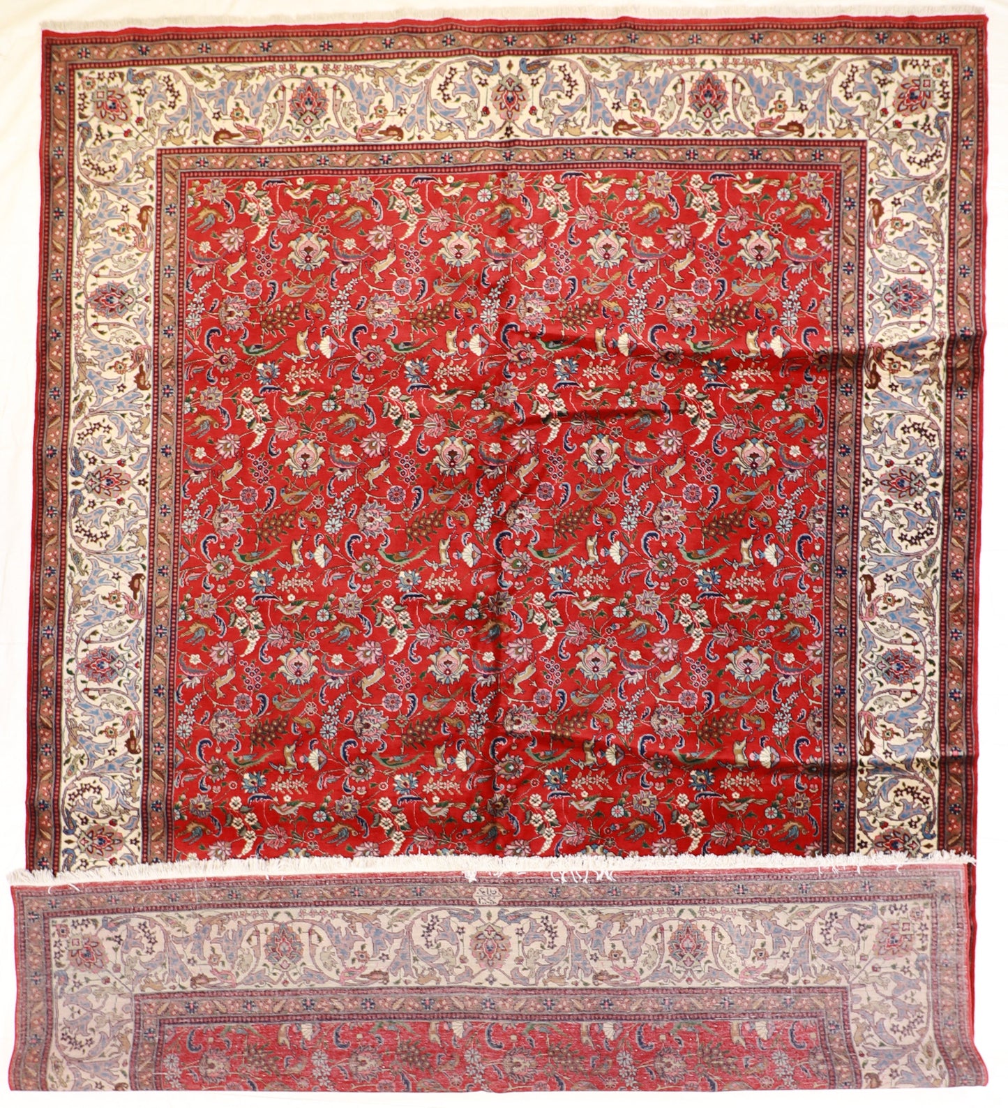 12 x 15 - Tabriz Fine All Over Rectangle - Hand Knotted Rug