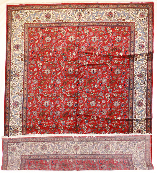 12 x 15 - Tabriz Fine All Over Rectangle - Hand Knotted Rug — 23674