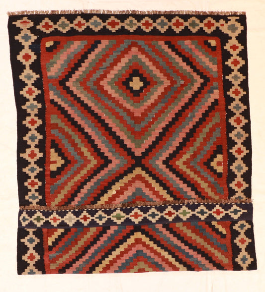 6x9 - Azari Antique/Wool Geometric Rectangle - Hand Knotted Rug