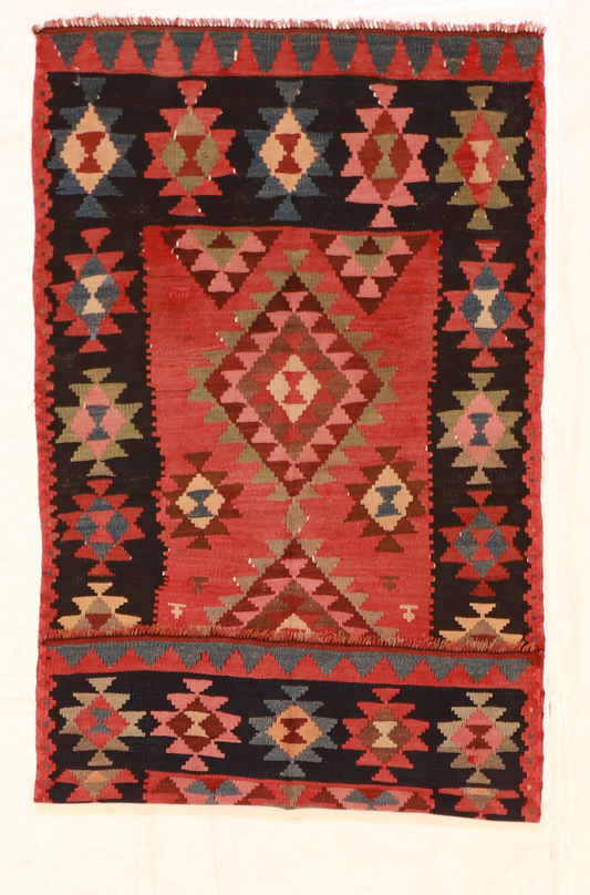 5x7 - Azari Antique/Wool Geometric Rectangle - Hand Knotted Rug