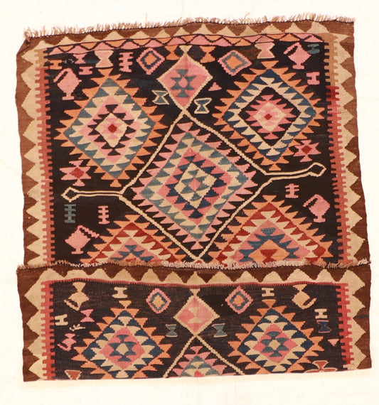 4x6 - Azari Antique/Wool Geometric Rectangle - Hand Knotted Rug