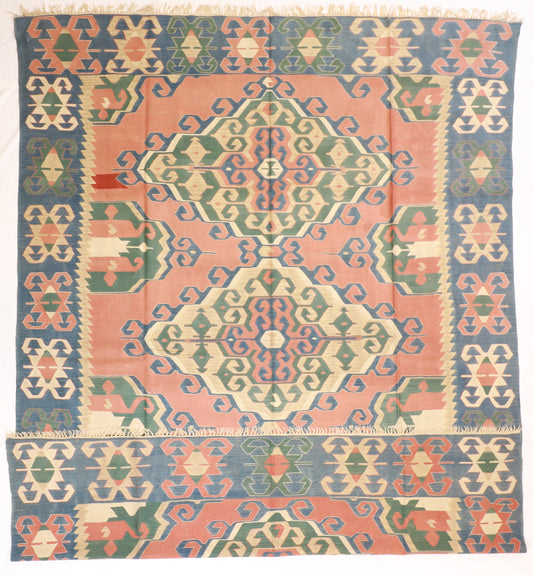 9x12 - Kilim Wool Al Over Rectangle - Hand Knotted Rug
