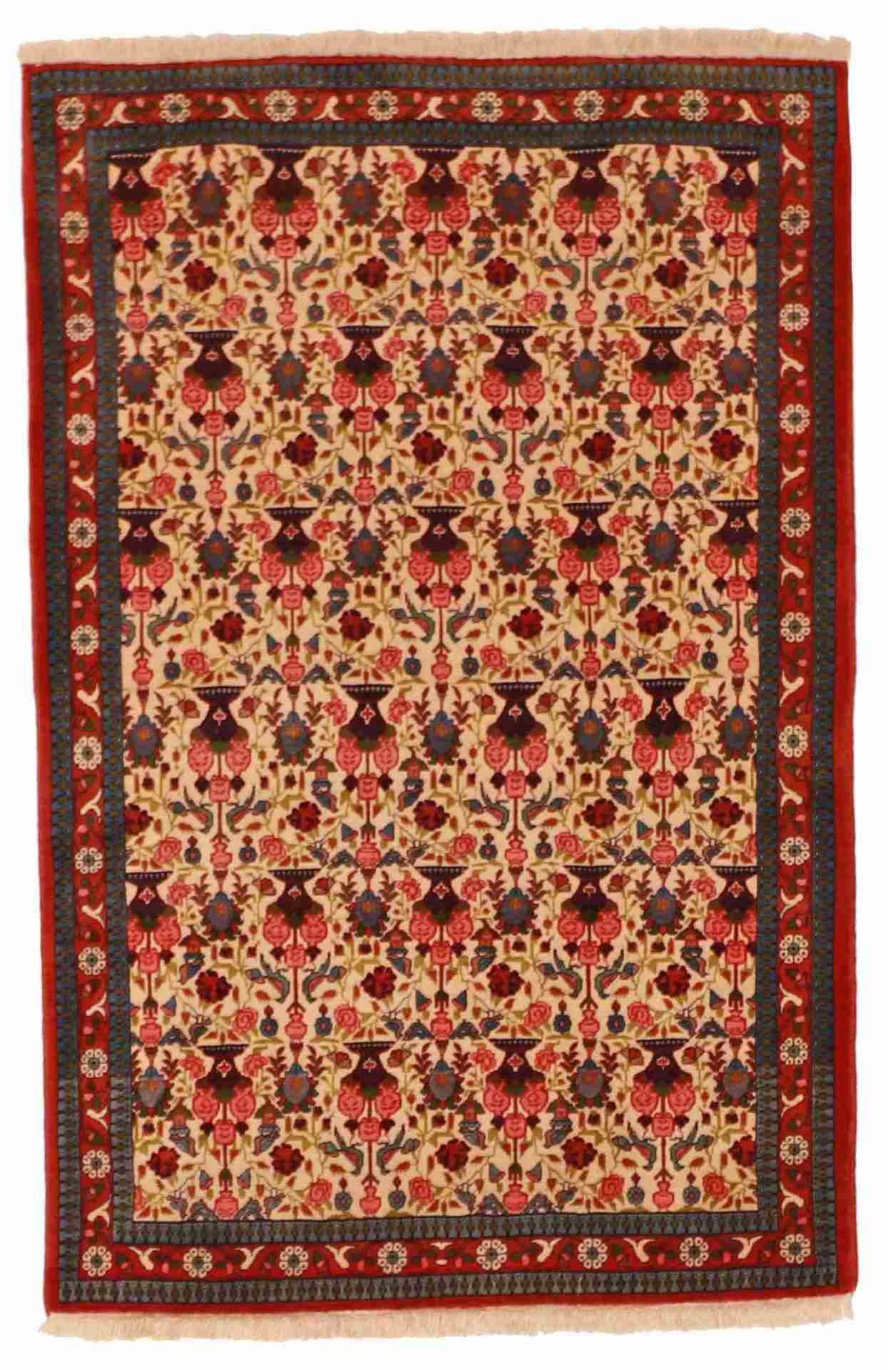 W 3.7 L 5.5 Bijar S. Antique 100% Wool Handmade All Over Design - 24734