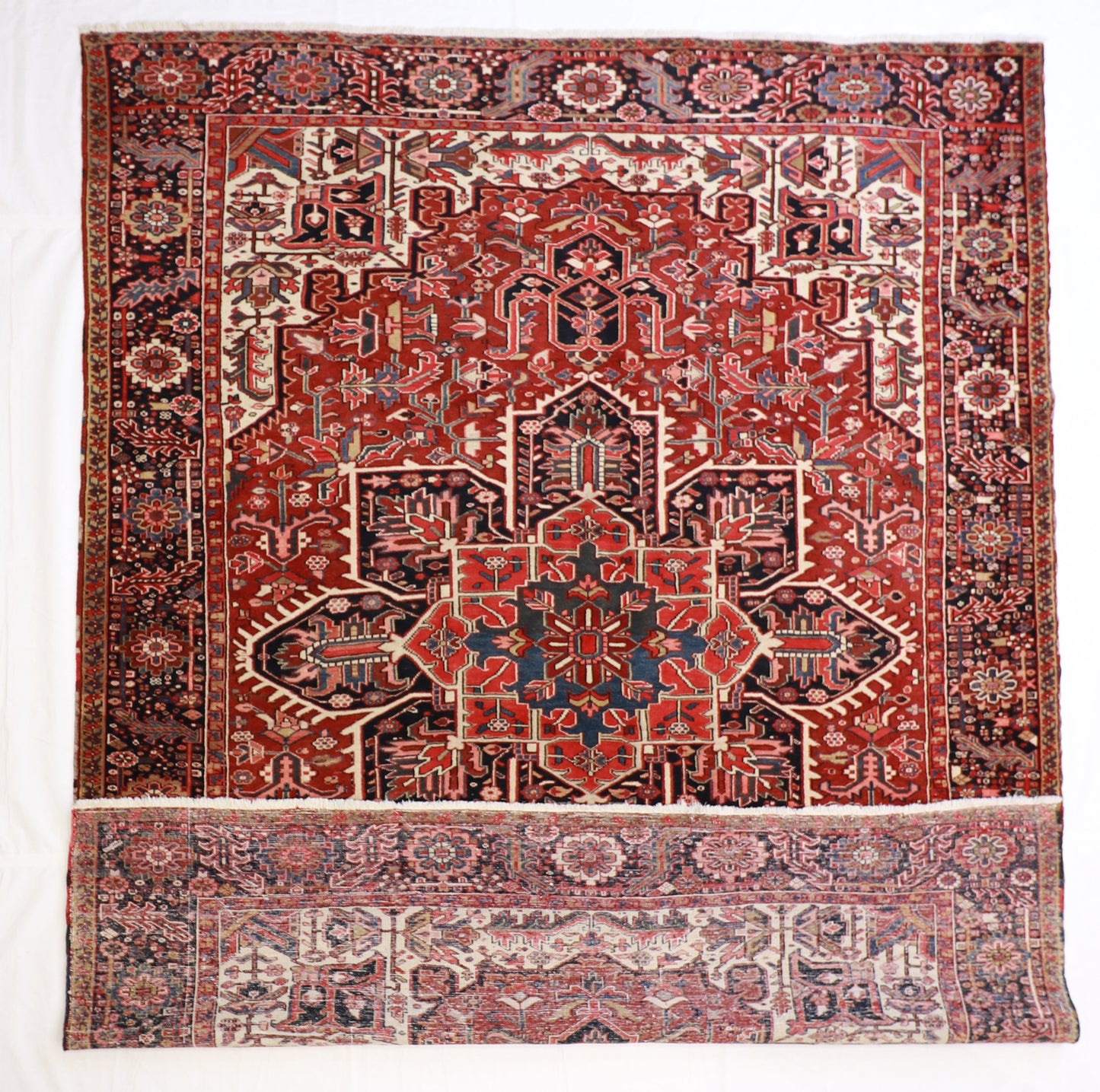 9 x12 - Heriz Silk Geometric Rectangle - Hand Knotted Rug