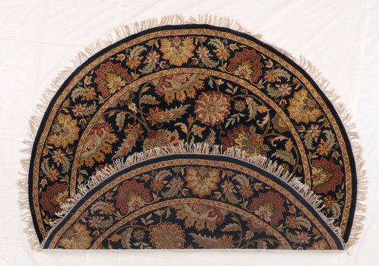 8x8 - Mashad Fine All Over Round - Hand Knotted Rug