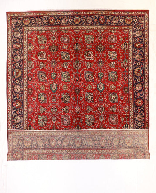 10x13 - Tabriz S. Antique All Over Rectangle - Hand Knotted Rug
