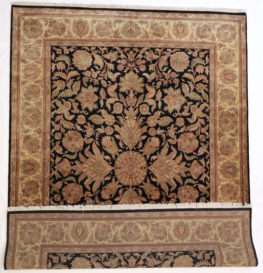 9x12 - Isfahan Fine Floral Rectangle - Hand Knotted Rug — 27333