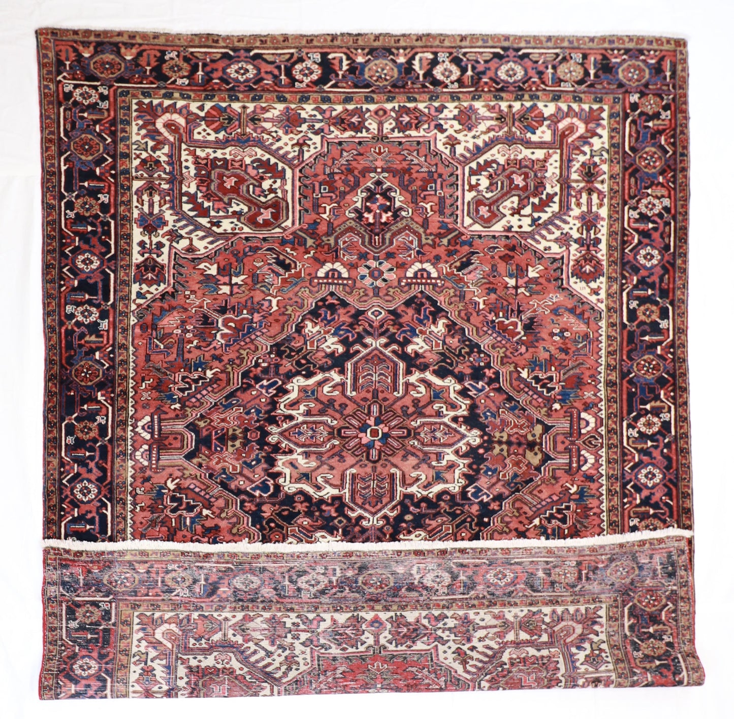 9 x12 - Heriz Fine/Wool Geometric Rectangle - Hand Knotted Rug