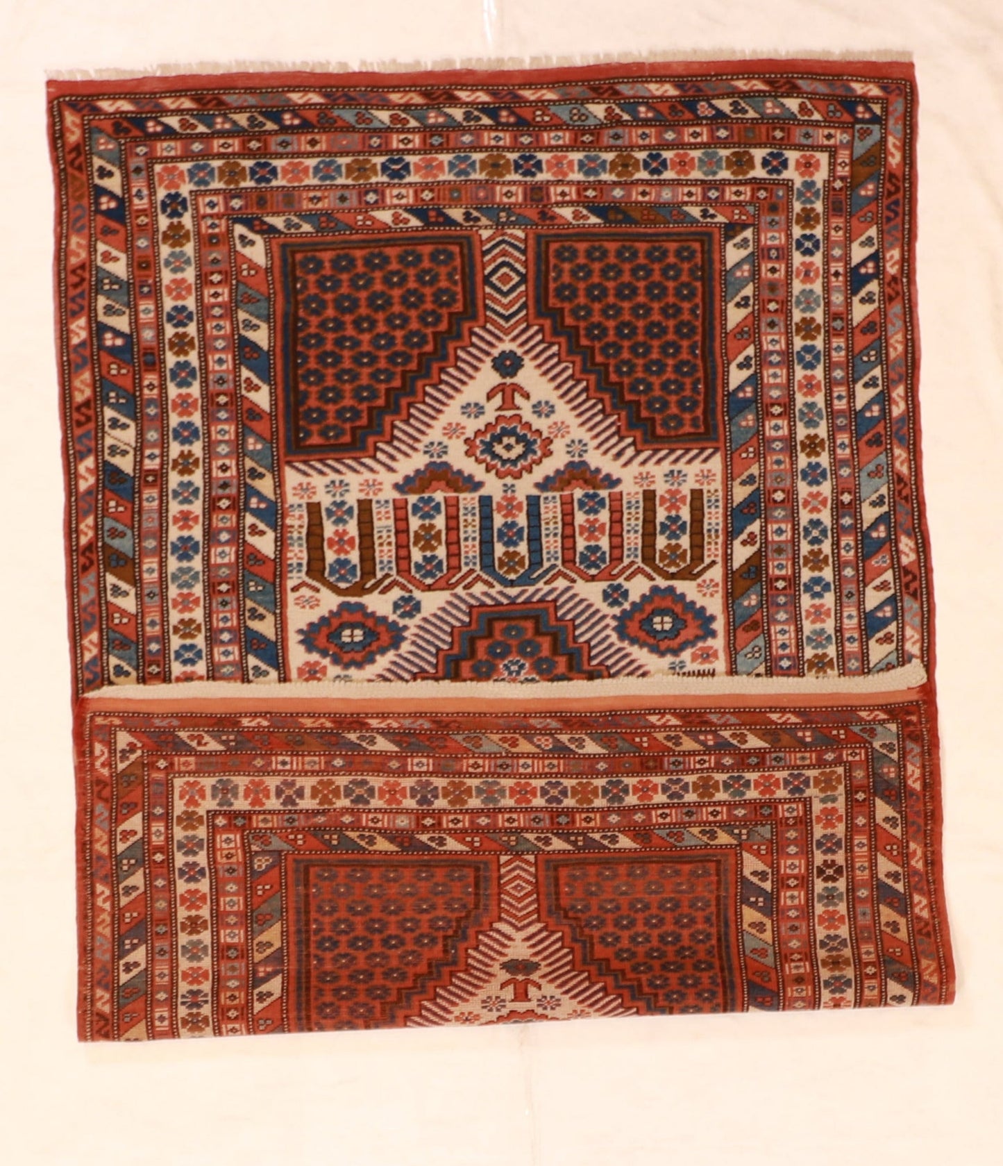 5x7 - Kazak Fine Geometric Rectangle - Hand Knotted Rug