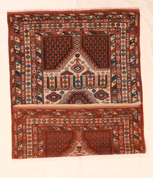 5x7 - Kazak Fine Geometric Rectangle - Hand Knotted Rug