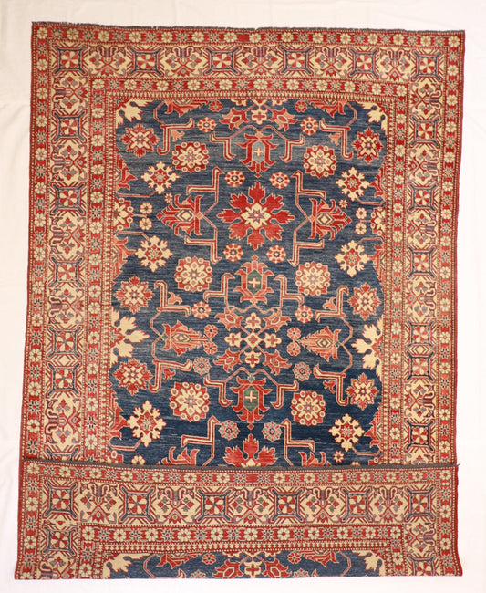 9x12 - Azerbaijan Wool Geometric Rectangle - Hand Knotted Rug — 50181