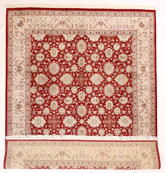 8x10 - Qum Wool All Over Rectangle - Hand Knotted Rug — 50373