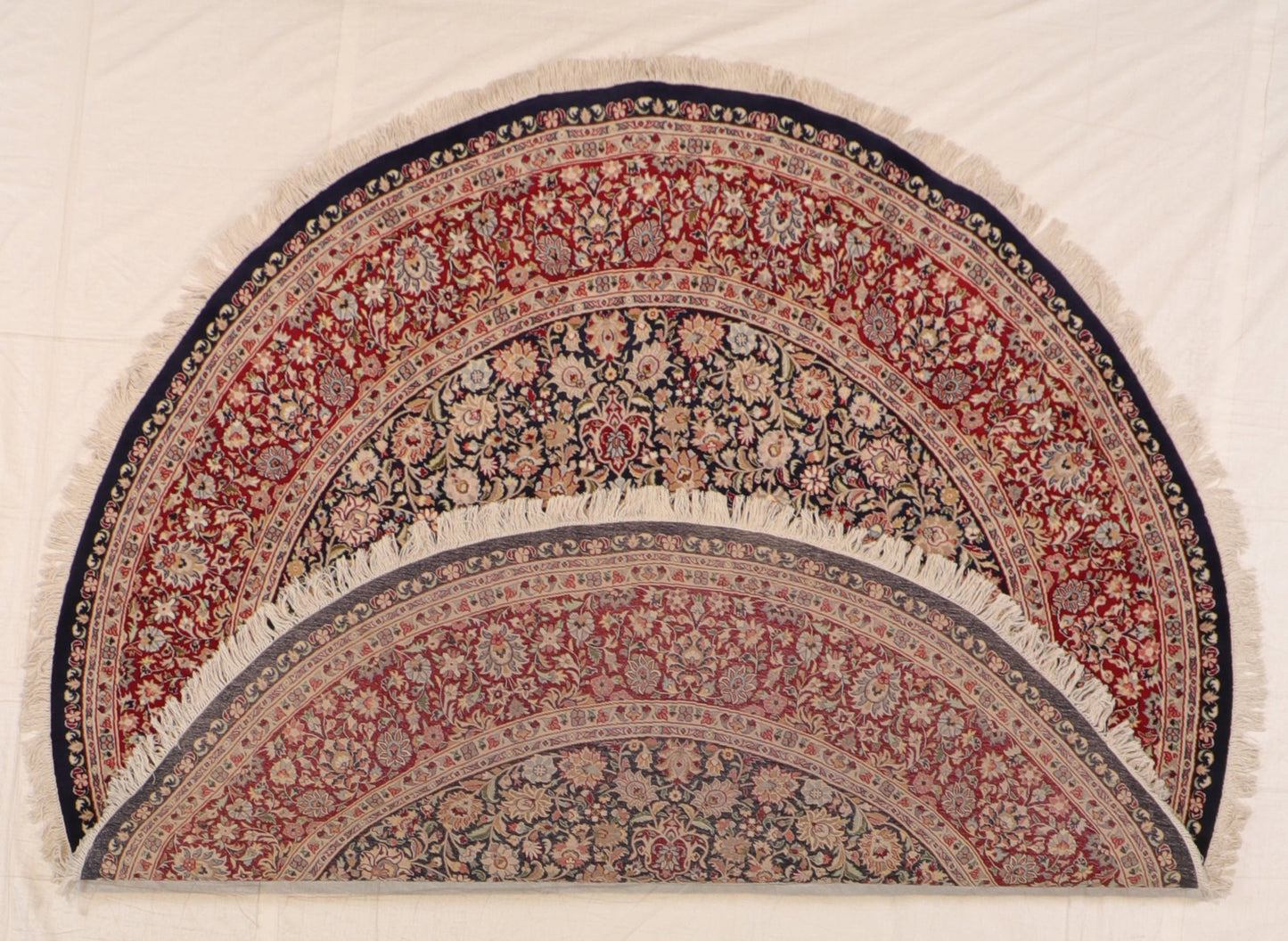 Round - Kashan Fine Floral - Hand Knotted Rug