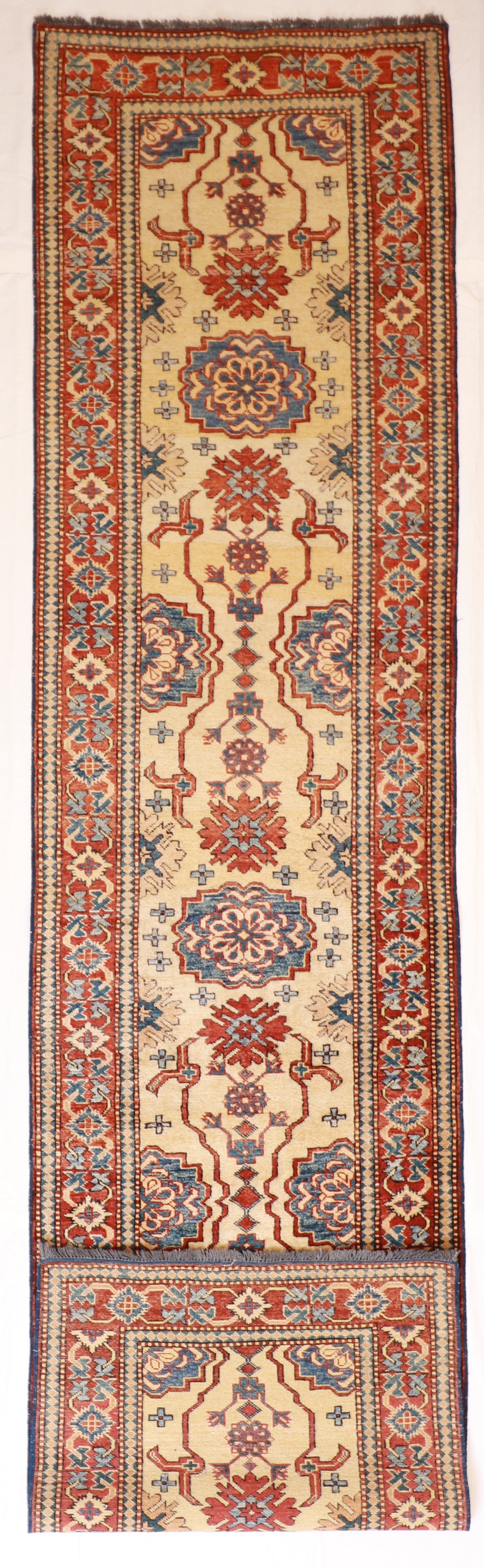 Runner - Serapie Fine Geometric Rectangle - Hand Knotted Rug