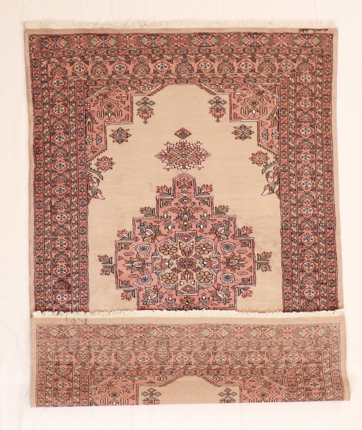 4x6 - Kashan Fine/Wool Geometric Rectangle - Hand Knotted Rug