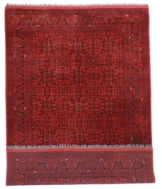 7x10 - Turkaman Wool All Over Rectangle - Hand Knotted Rug