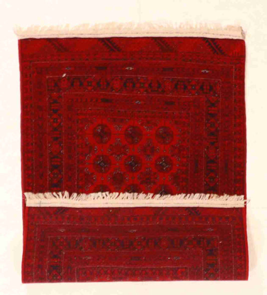 W 2.7 L 4 Turkman Wool And Silk Blend Handmade Geometric Design - 50921