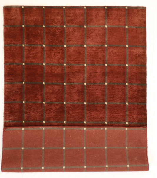 4x6 - Modern Fine/Wool All Over Rectangle - Hand Knotted Rug — 51157