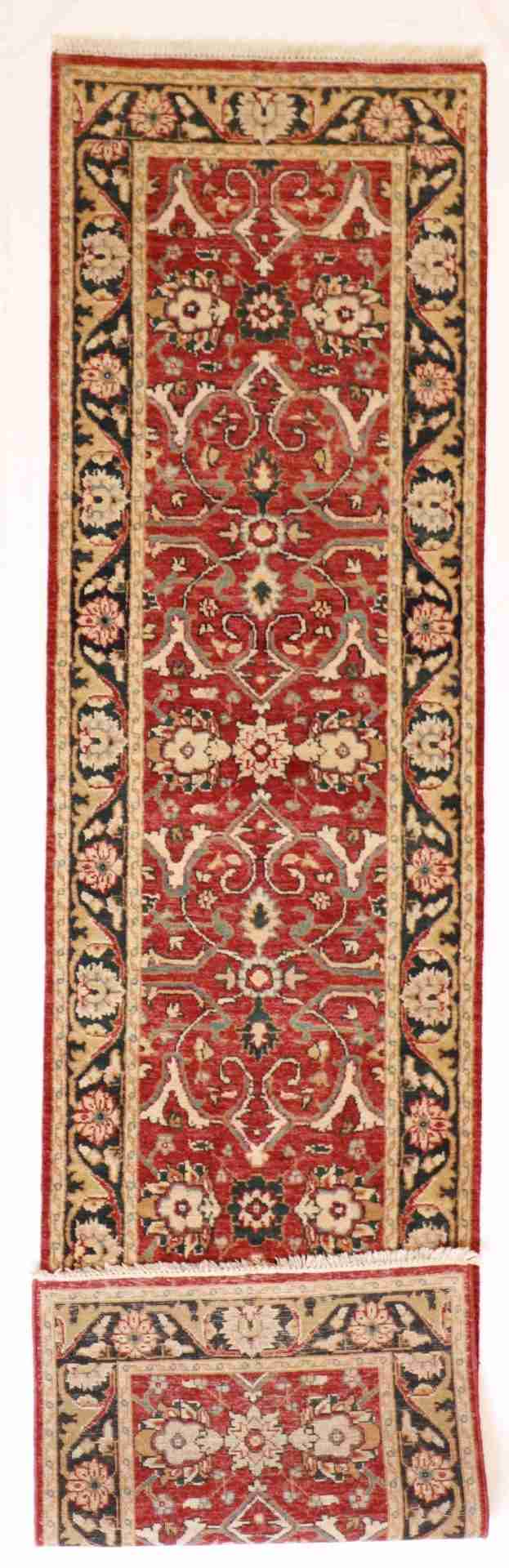 W 2.6 - L 10.2 - Zeigler Fine All Over Rectangle - Finest Hand-Knotted Quality Wool - 51336