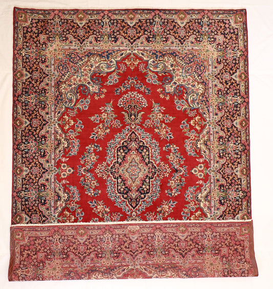 9x12 - Kerman Fine Floral Rectangle - Hand Knotted Rug — 52054