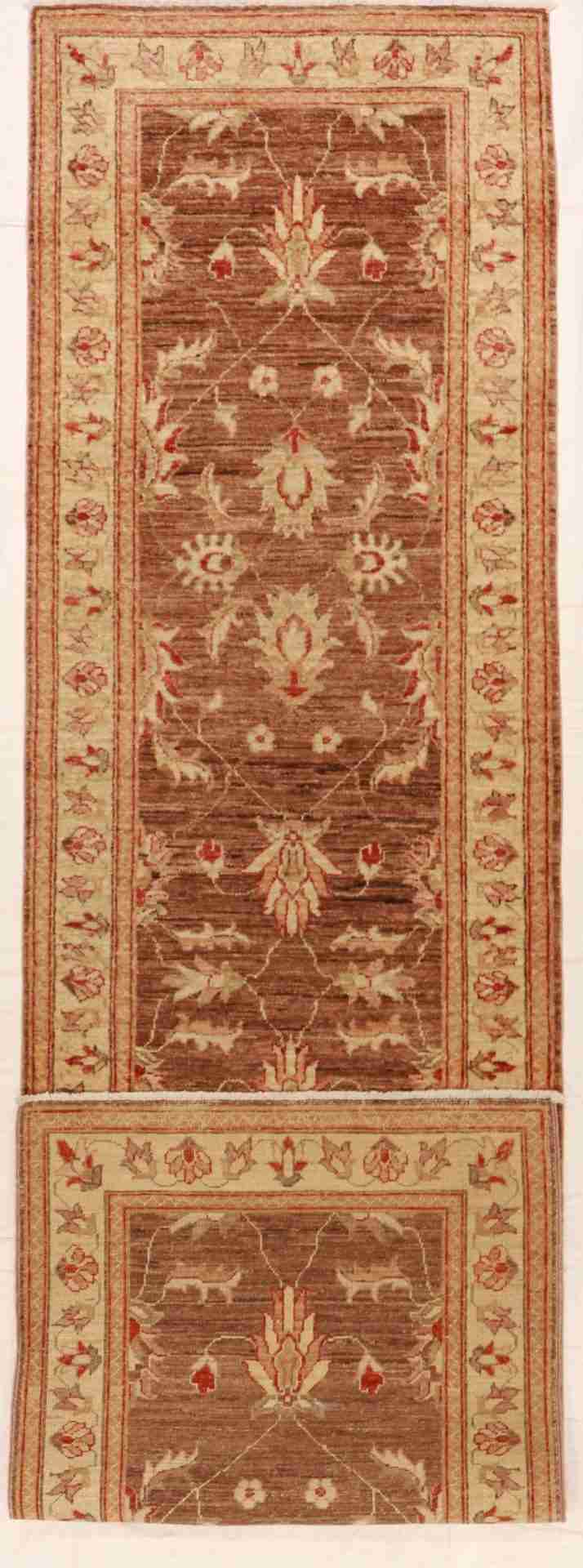 W 2.7 - L 9.7 - Mahal Fine All Over Rectangle - Finest Hand-Knotted Quality Wool - 52342