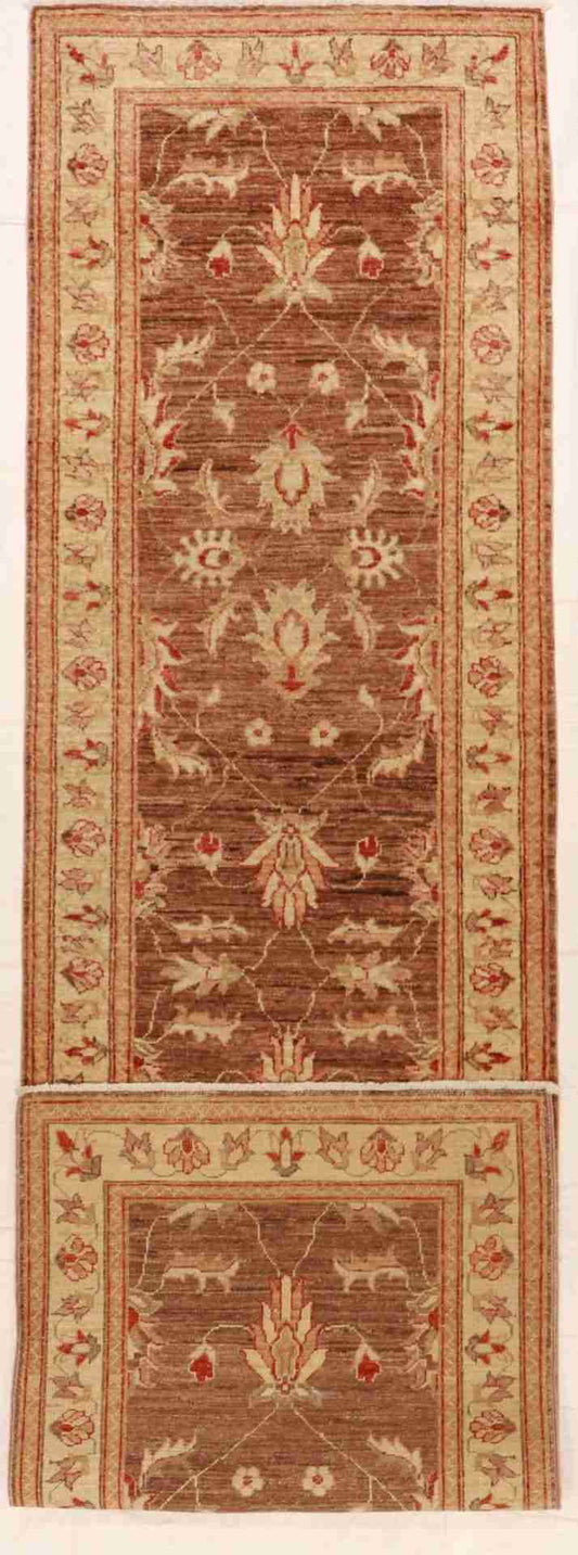 W 2.7 - L 9.7 - Mahal Fine All Over Rectangle - Finest Hand-Knotted Quality Wool - 52342
