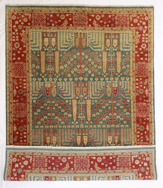 9 x12 - Sarouk Wool All Over Rectangle - Hand Knotted Rug — 52959