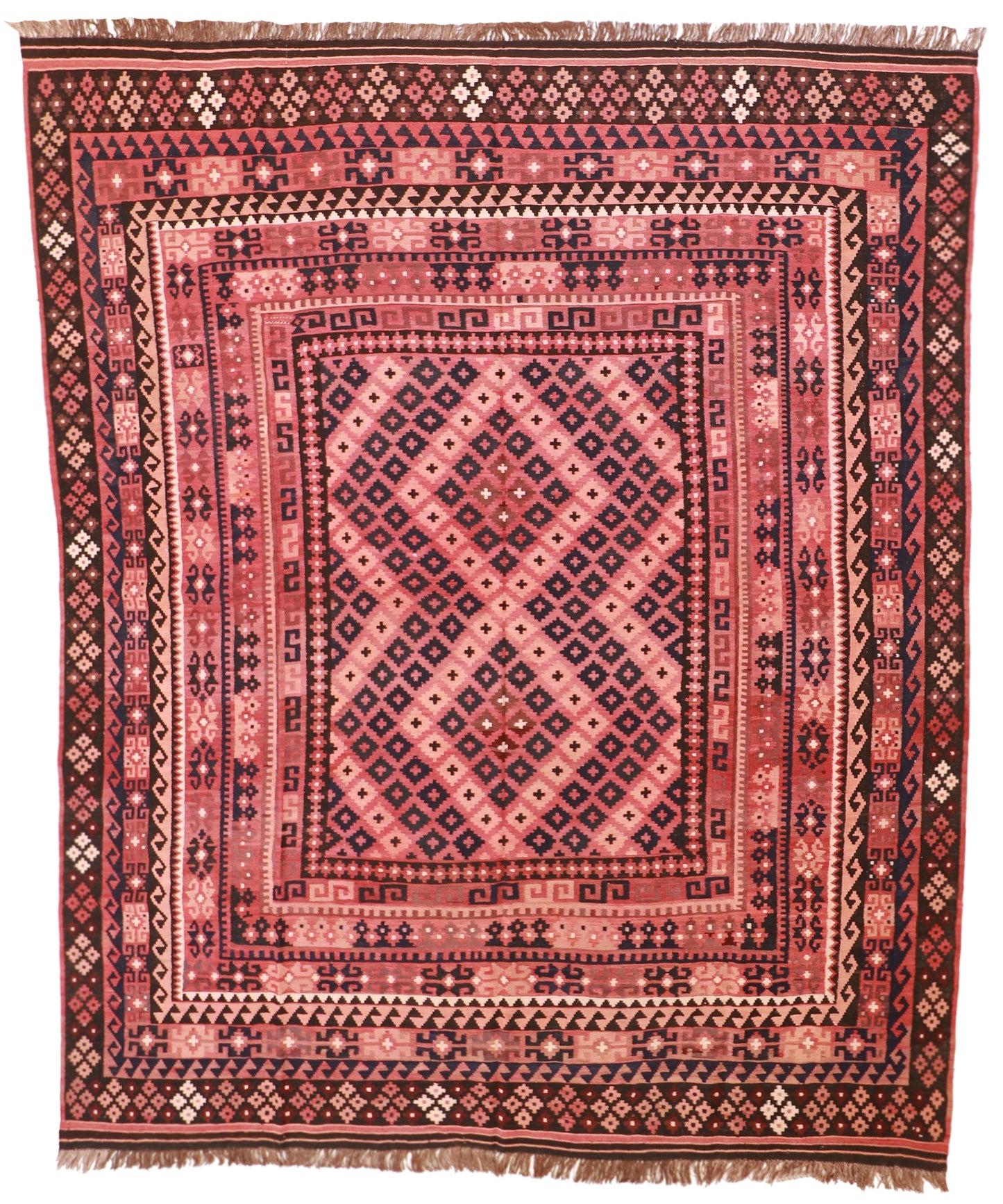 8x10 - Kilim Wool All Over Rectangle - Hand Knotted Rug