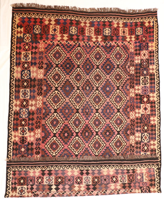 9x12 - Kilim Wool All Over Rectangle - Hand Knotted Rug