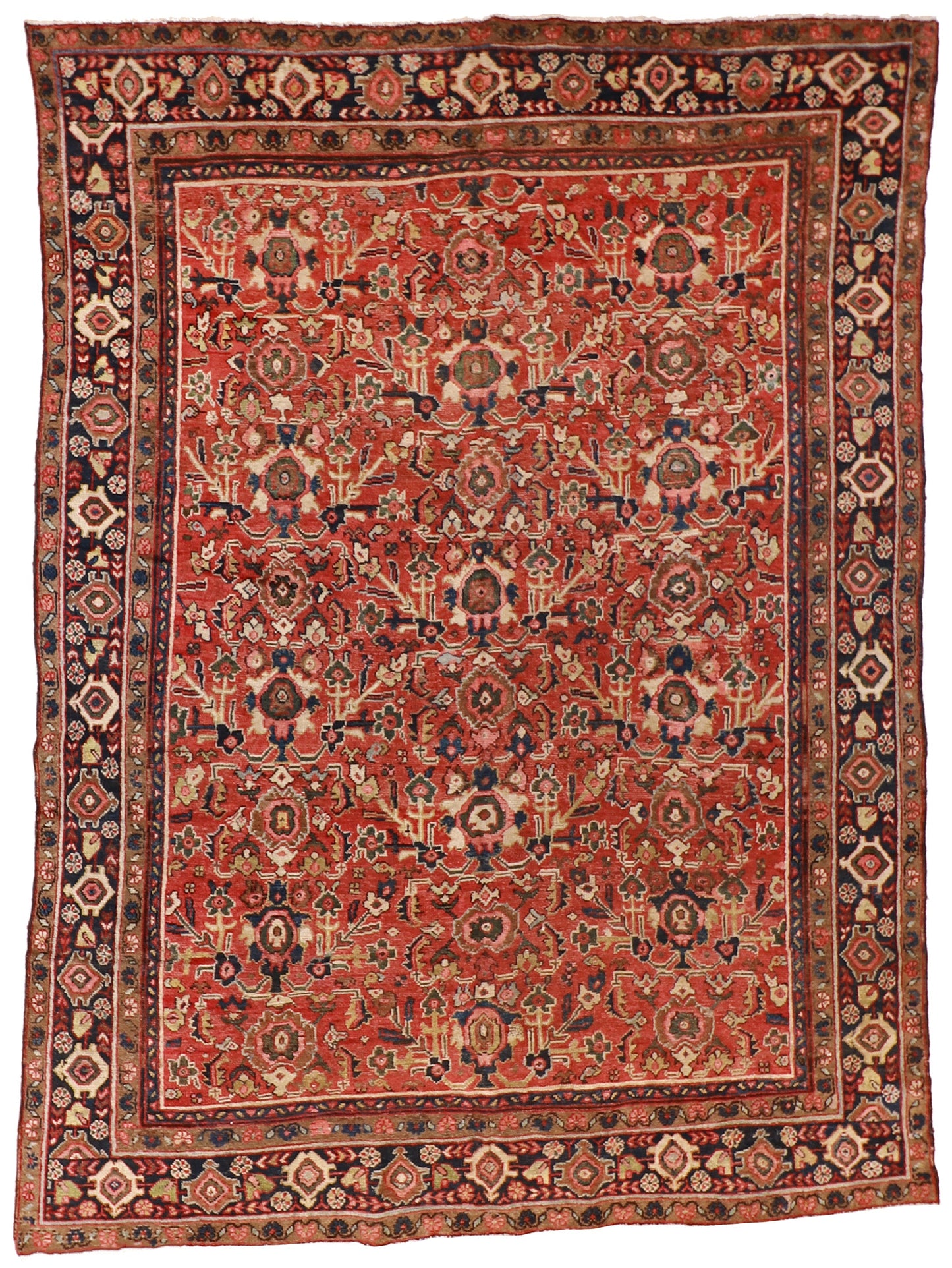 9 x 12 - Sultan Abad Antique Wool All Over Rectangle - Hand Knotted Rug
