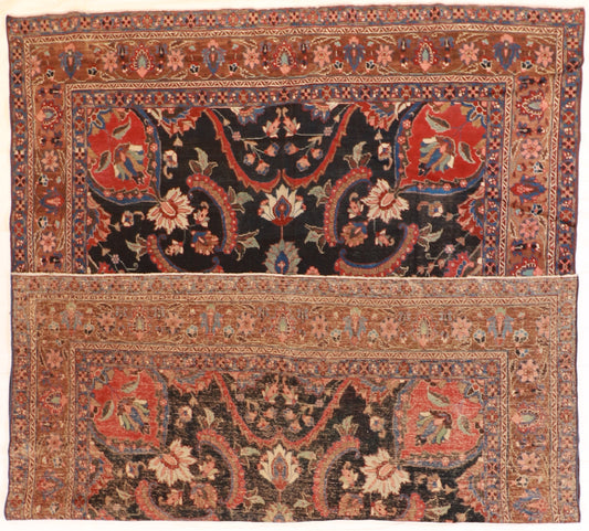 9 x 12 - Tabriz Fine All Over Rectangle - Hand Knotted Rug — 53229